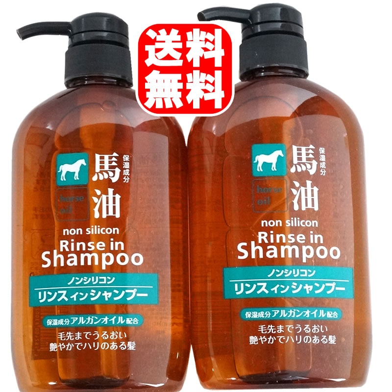 熊野油脂 熊野油脂 馬油リンスインシャンプー ポンプ 600ml×2個 馬油 ヘアシャンプーの商品画像