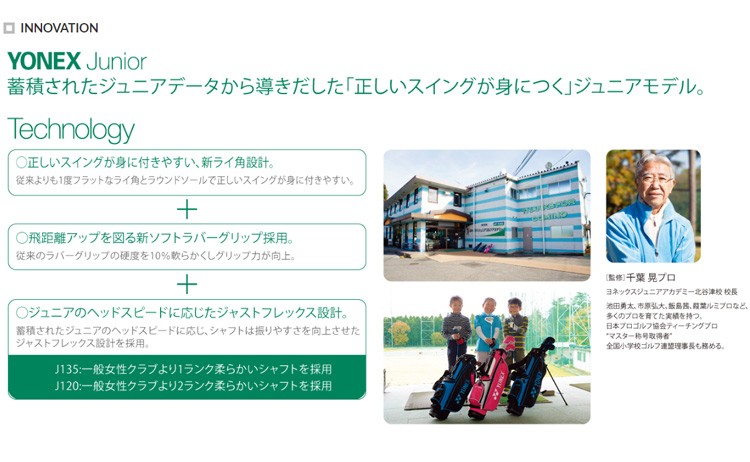 (取寄) ヨネックス ヨネックスジュニア J135 ユーティリティー（ヘッドカバー付）