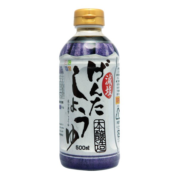 キッセイ薬品工業 減塩げんたしょうゆ ペットボトル 500ml × 1本の商品画像