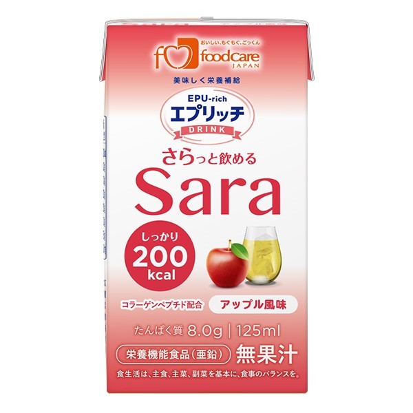 foodcare foodcare エプリッチドリンクSara アップル風味 125ml×1個 介護食の商品画像