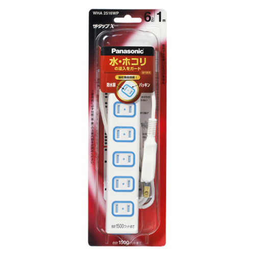 パナソニック ザ・タップX WHA2516WP 6個口 1m ホワイト×1個の商品画像