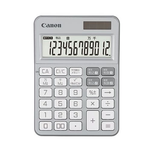 キヤノン W税率 カラフル電卓 ミニ卓上タイプ KS-125WUC-SL 2307C002（プラチナシルバー）×1個の商品画像