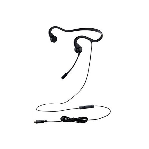 有線骨伝導ヘッドセット USB Type-C（TM） HS-BC05CBK（ブラック）の商品画像