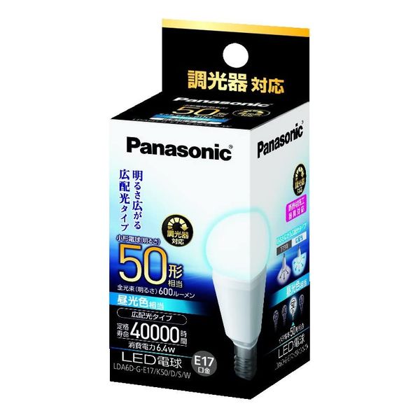 Panasonic LED電球 LDA6DGE17K50DSW （昼光色相当） LED電球、LED蛍光灯の商品画像