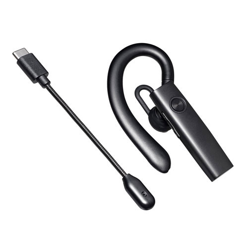 SANWA SUPPLY サンワサプライ Bluetoothヘッドセット（外付けマイク付き）MM-BTMH61BK（ブラック） イヤホンマイク、ヘッドセットの商品画像