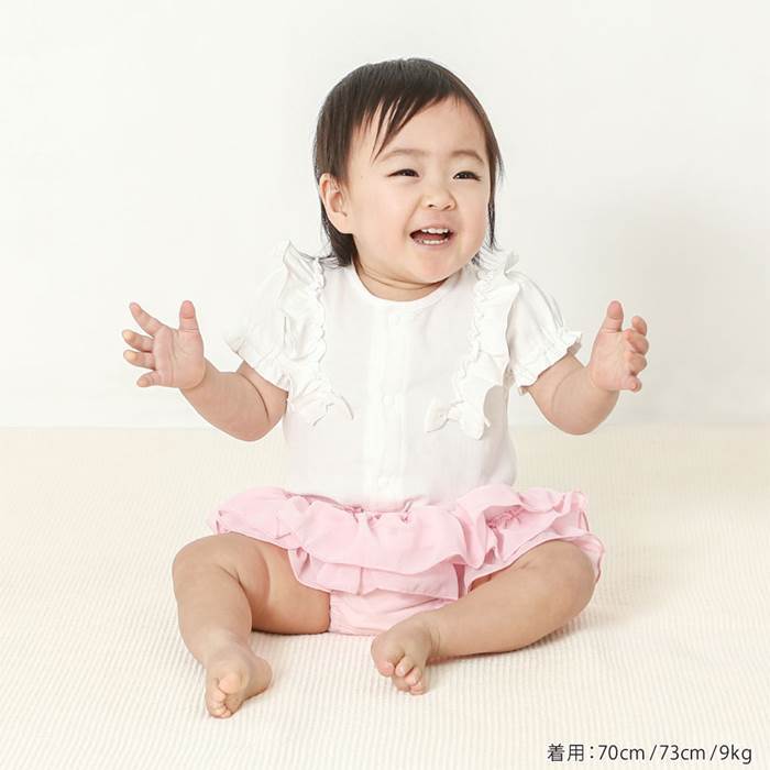  ребенок одежда Kim ротанг coeur a coeur( кондиционер прохладный ) оборка брюки (70~90cm) девочка корпус хлопок 100%