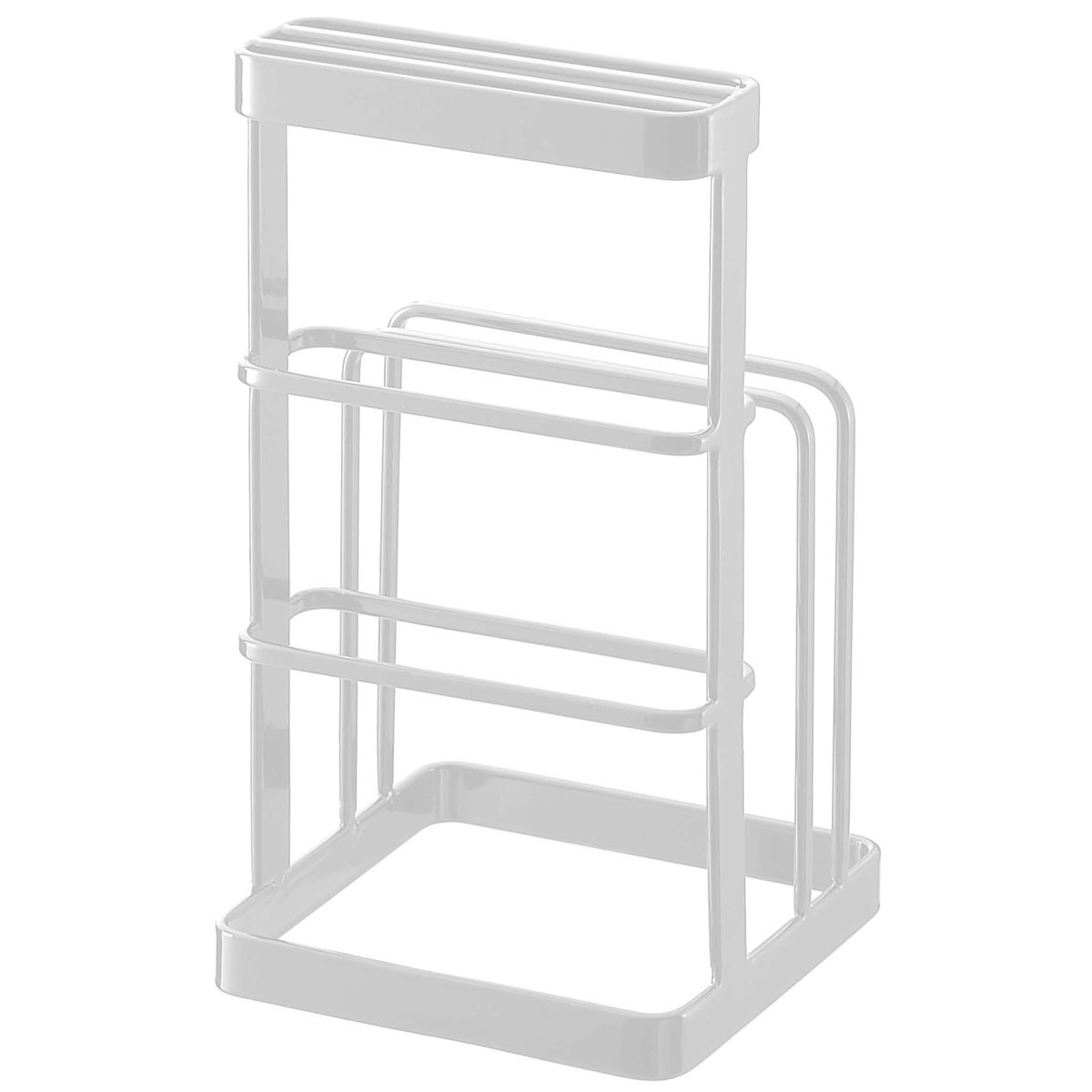 山崎実業 tower カッティングボード＆ナイフスタンド（ホワイト）6775の商品画像