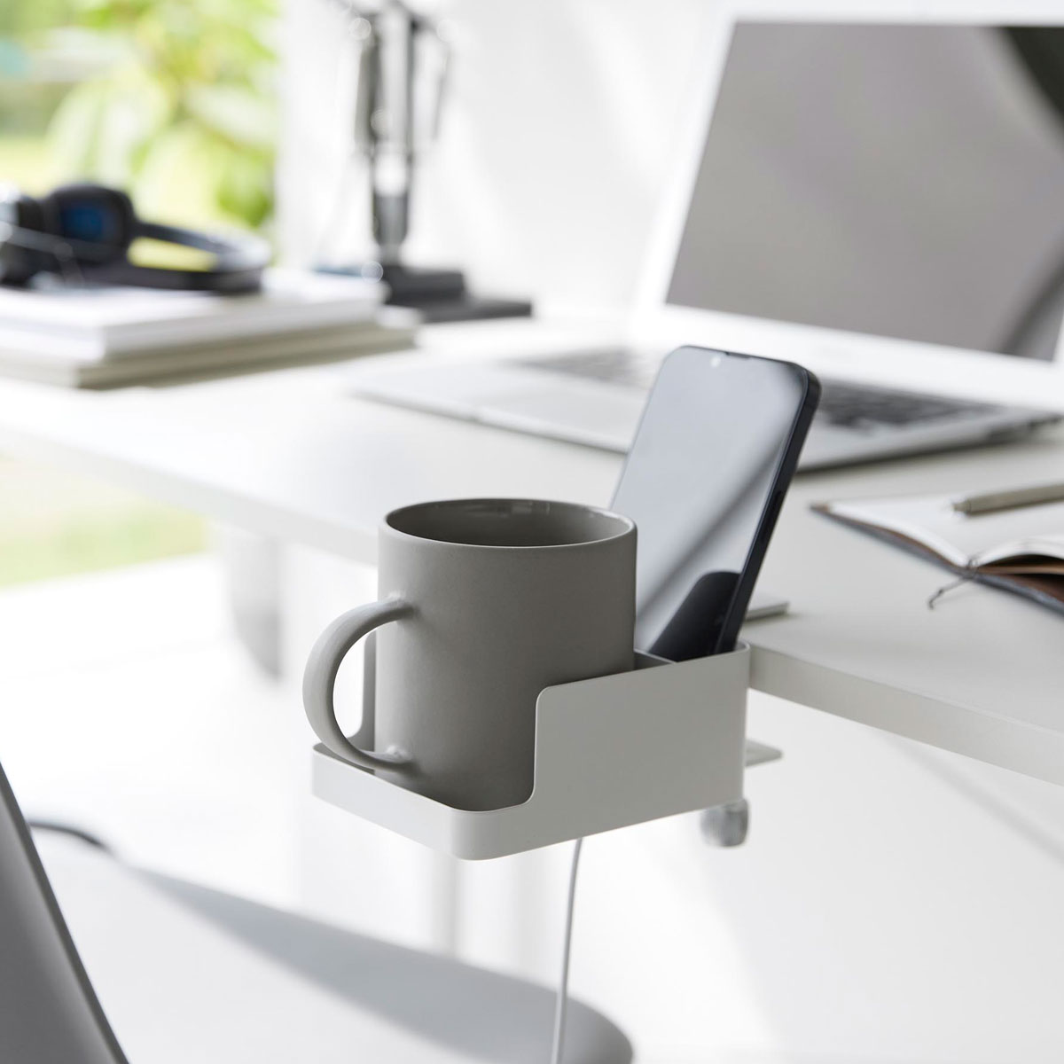 山崎実業 tower テーブル横スマートフォン＆コップホルダー タワー WT 1638の商品画像