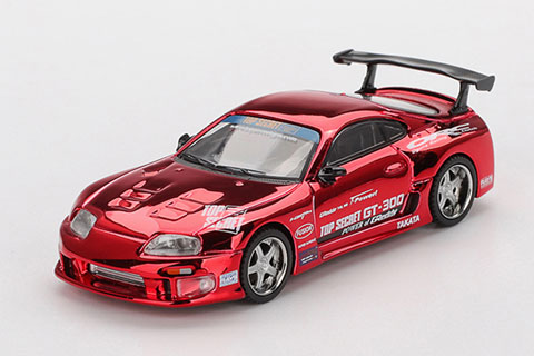 MINI GT トヨタ スープラ 2台セット MINI-GT 1/64 Toyota スープラ (A80) GT-300 Top Secret Gold(右
