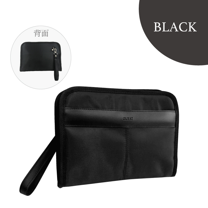  men's gentleman second bag Second pouch clutch bag Mini bag black CLEAT commodity number 5220