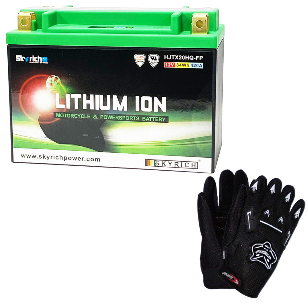  glove attaching SKYRICH HJTX20HQ-FP lithium ion battery [ interchangeable Yuasa YTX20-BS YB16-B] Harley 