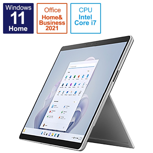 マイクロソフト Surface Pro 9 13インチ Core i7 メモリー16GB ストレージ512GB プラチナ QIX-00011 Surface Surface Pro Windowsタブレット本体の商品画像