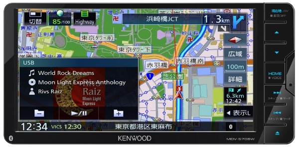 JVCケンウッド KENWOOD ケンウッド 彩速ナビ MDV-S706W 彩速ナビ