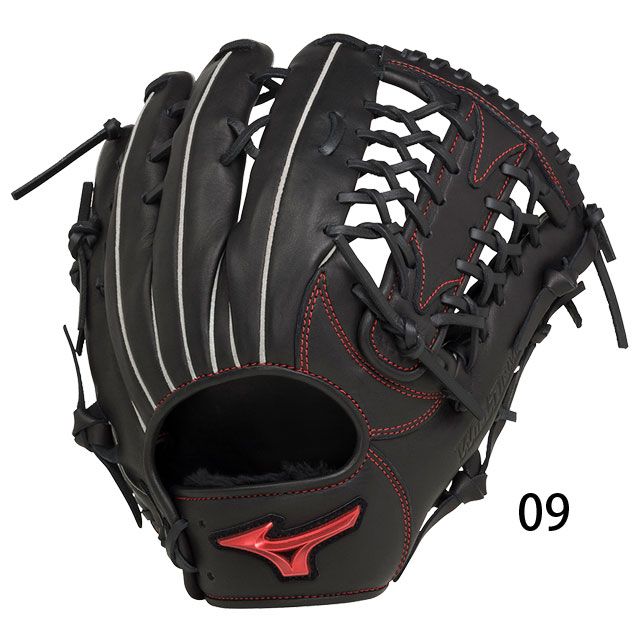  softball glove Mizuno WILLDRIVE RED baseball glove general adult ( soft out . hand oriented : size 14) 1AJGS27807