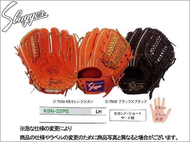 久保田スラッガー　廃盤　軟式グラブ　KSN 22PS 久保田スラッガー KSN-22PS KSオレンジ 一般軟式用グラブ 内野手用