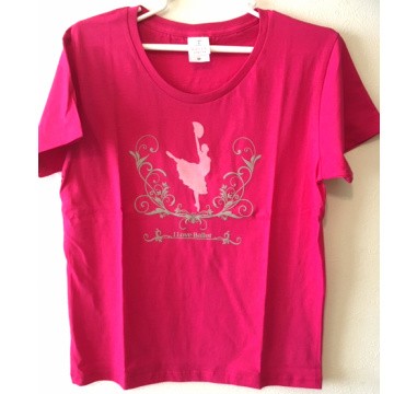  ballet T-shirt ba Rely na round neck T-shirt size Junior adult free 160)[ mail service possible ] (JJ-081)