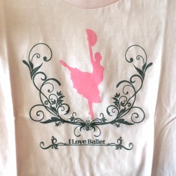  ballet T-shirt ba Rely na round neck T-shirt size Junior adult free 160)[ mail service possible ] (JJ-081)