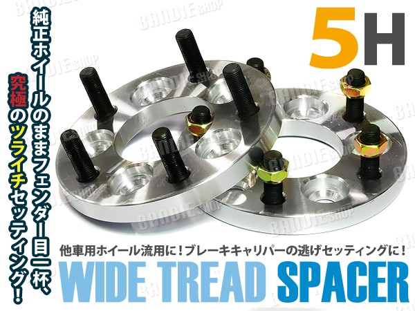 輸入車 PCD115 M14 P1.5 5穴 ワイドトレッドスペーサー 15mm 2枚組 