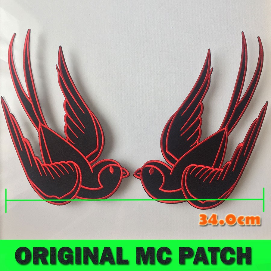  за границей покупка есть / очень большой MC PATCH SWARROW VTG TATTOO custom Rider's * утюг соответствует 