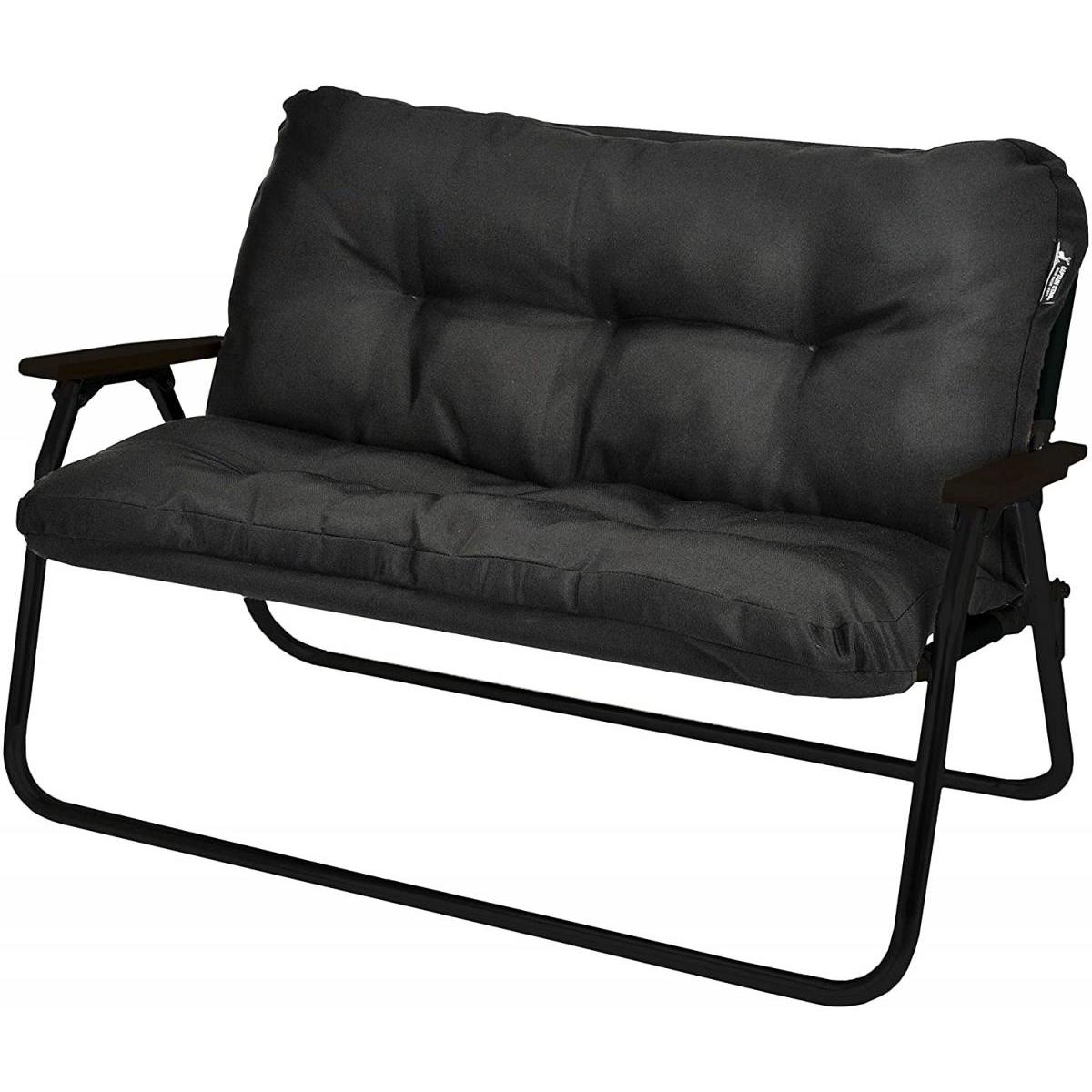 CAPTAIN STAG キャプテンスタッグ アルミ背付ベンチ用 リラックスクッションカバー UC-1685（ブラック） アウトドアベンチの商品画像