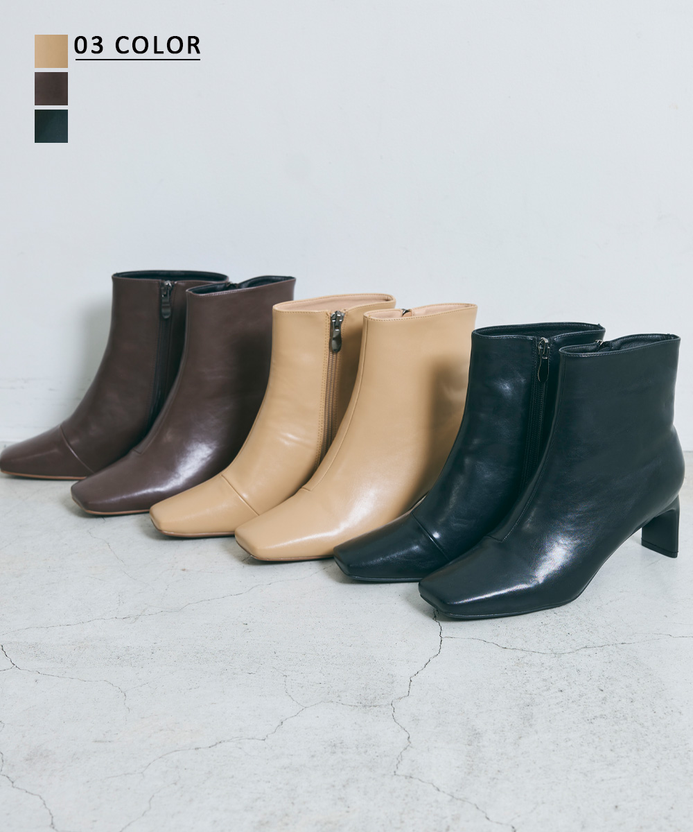 ハイヒールショートブーツ 