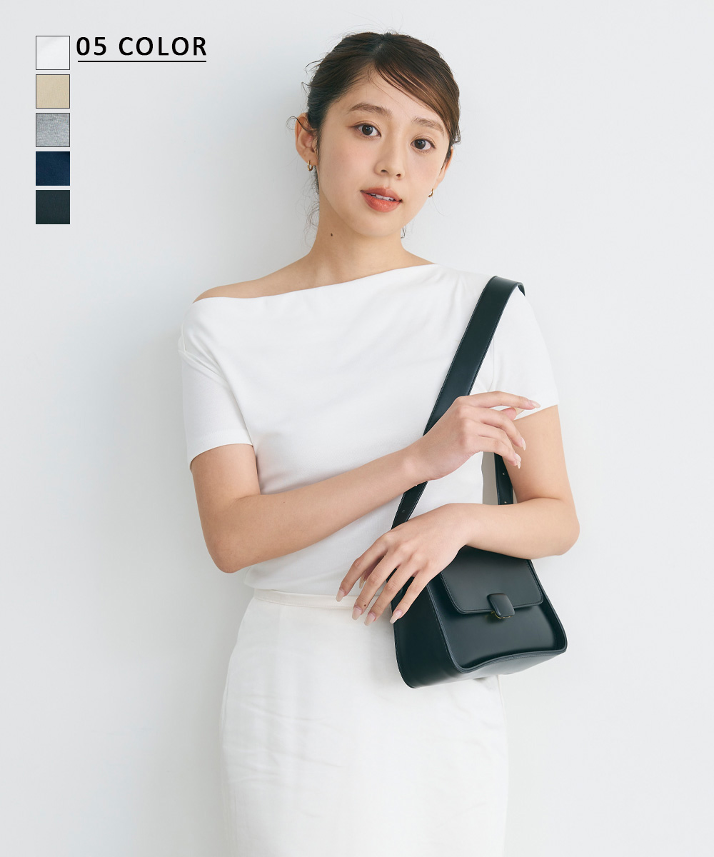 ワンショルダーカットソー 