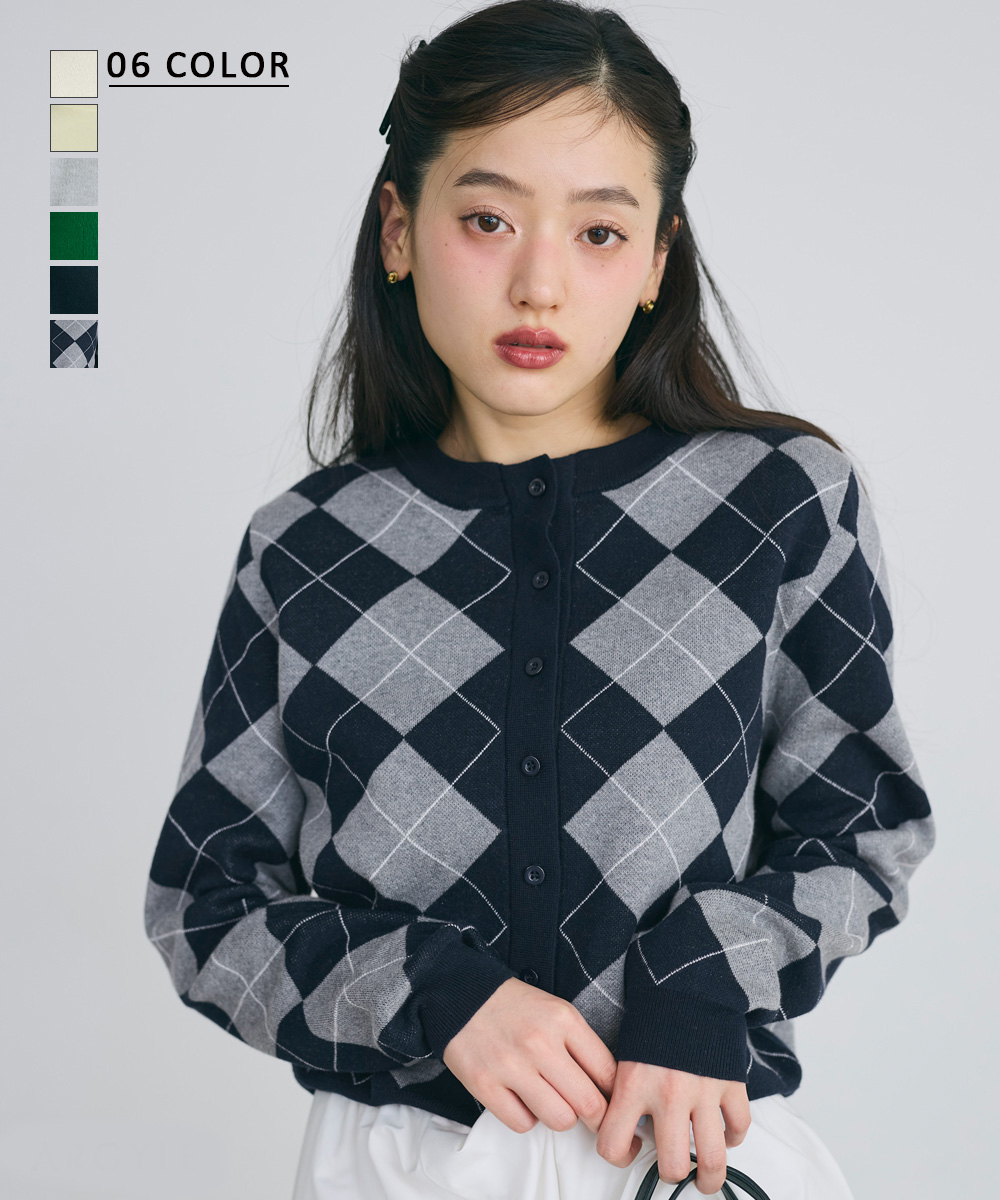 クルーネックカーディガン