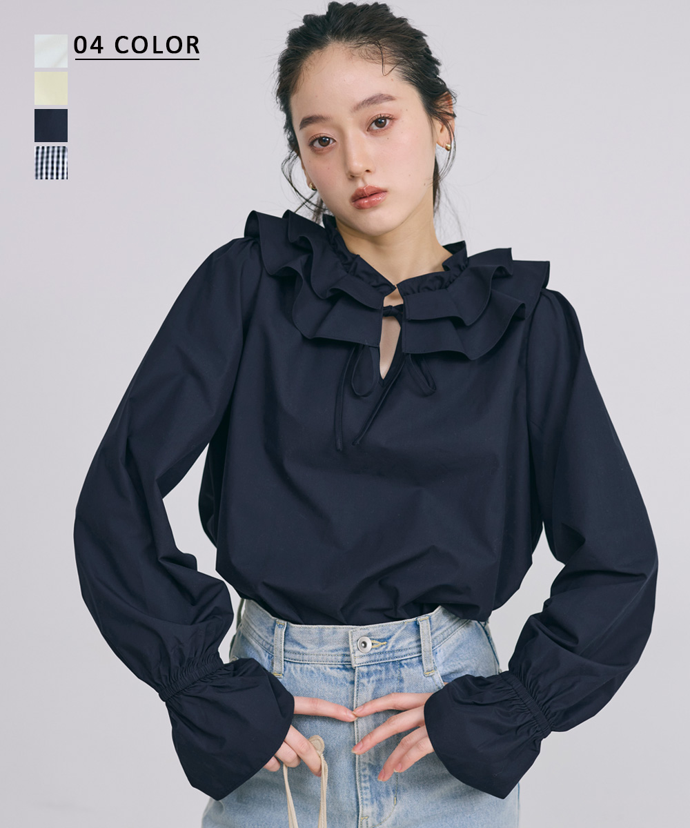 【HARUKA DESIGN】ダブルカラーブラウス