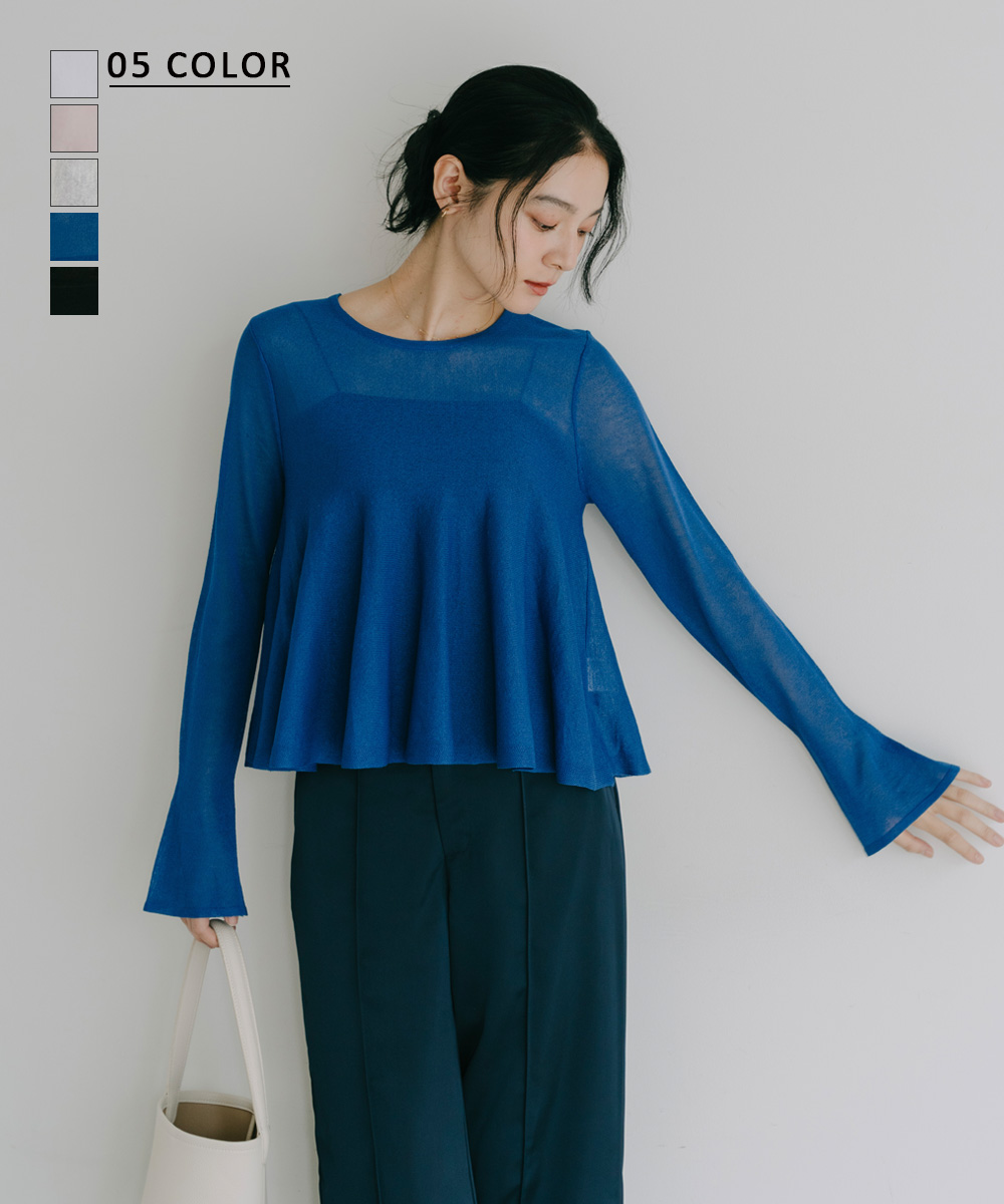 ぺプラムシアートップス