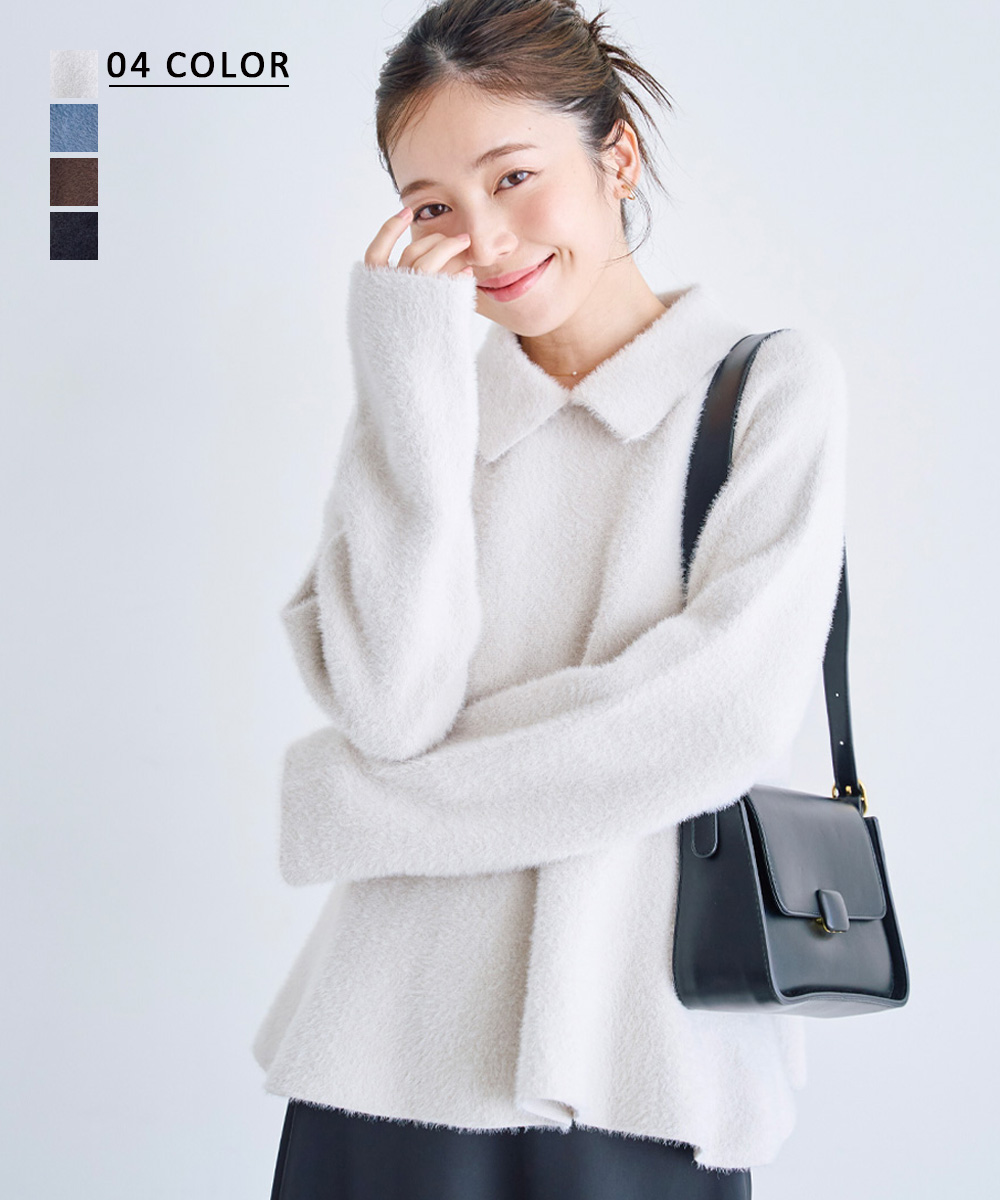 フェザーヤーンぺプラムニット