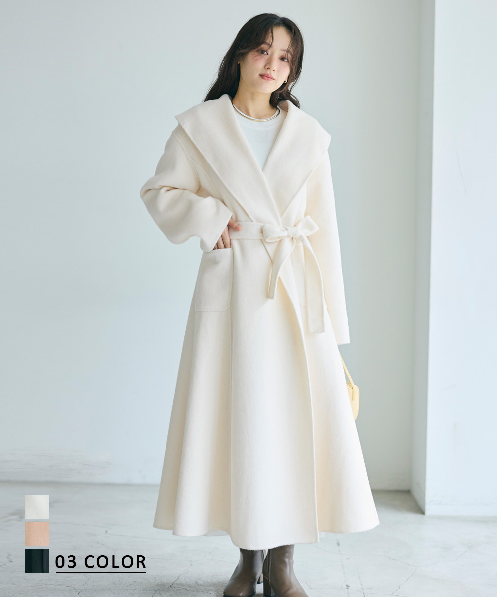 Aラインペプラムコート