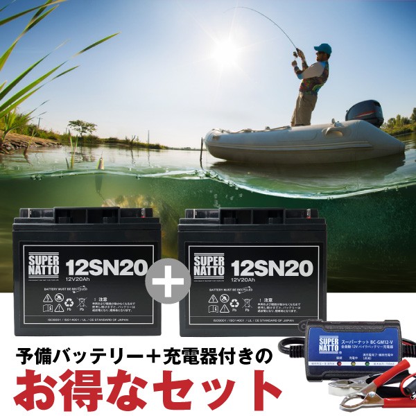  cycle battery ST1220E marine Busboat electro for battery profit 3 point set charger ( charger )+ battery (12V20Ah) 2 piece super nut 