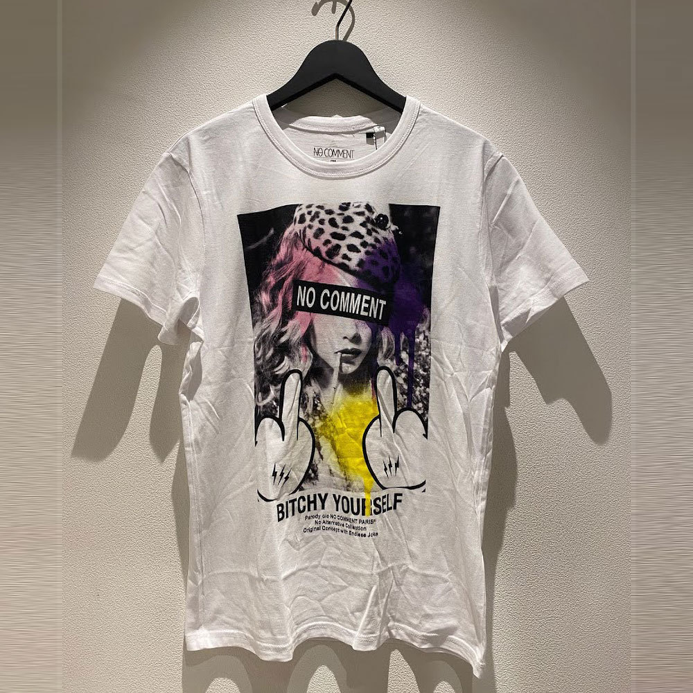 NO COMMENT PARIS - coco 未使用品 ノーコメントパリ NO COMMENT PARIS メンズ セットアップ L 白×黒 総柄 2023年モデル 春秋 未使用品 メンズ ノーコメントパリ NO COMMENT PARIS