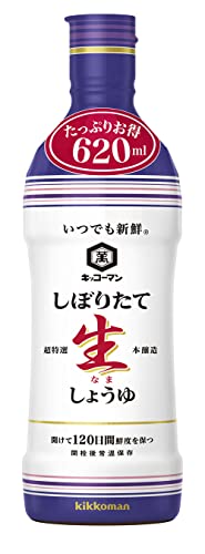 キッコーマン いつでも新鮮 しぼりたて生しょうゆ 硬質ボトル 620ml×3本の商品画像