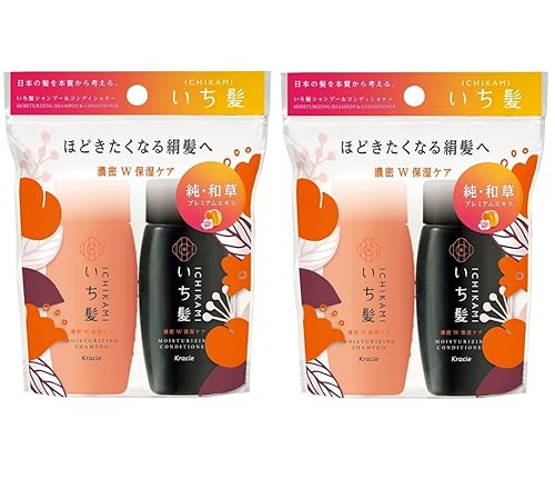 Kracie いち髪 濃密W保湿ケア シャンプー＆コンディショナー ミニセット（40ml＋40g）×2個 いち髪 レディースヘアシャンプーの商品画像