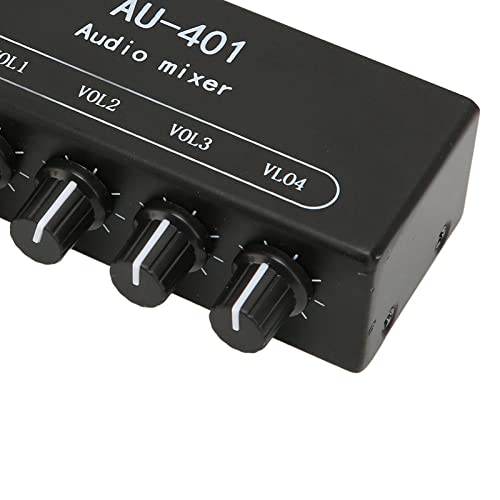 4 in 1 out stereo audio mixer, metal shell attaching 3.5mm Mini stereo sound mixer, speaker, headphone, bar speaker . compatibility equipped 