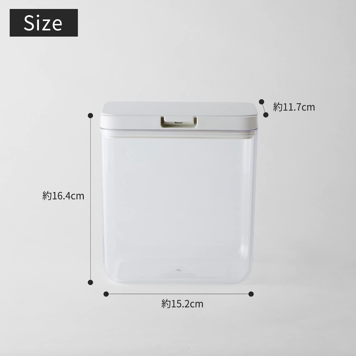ma-na(marna) preservation container ( wide tall / white ) kitchen storage plastic ( food ingredients seasoning moisture prevention )gdo lock container K761