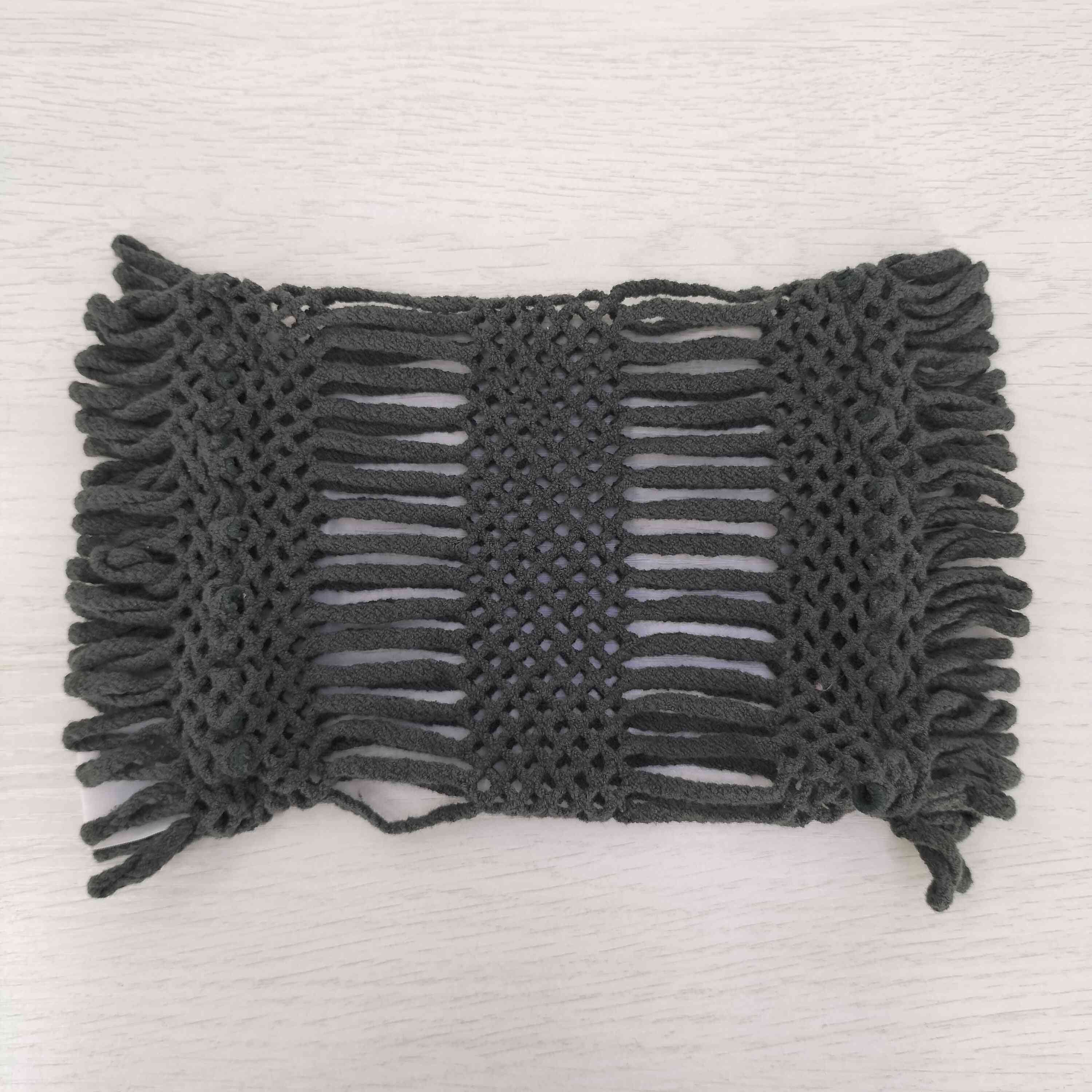 me ISSEY MIYAKE(mi- Issey Miyake ) хлопок нейлон сетка вязаный защита горла "neck warmer" б/у б/у одежда 0351
