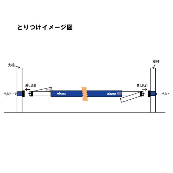 mikasa volleyball center line .. come prevention tape VLP-BL