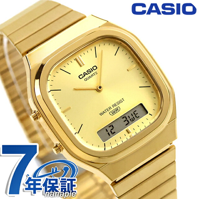 CASIO ゴールド aq-240e-9ajf CASIO CASIO CLASSIC AQ-240EG-9AJF ゴールド メンズ腕時計 - 最安値