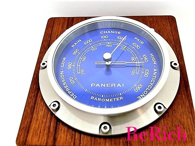  beautiful goods Panerai PAM00257 barometer atmospheric pressure total interior blue face SS/ wooden PANERAI [ used ][ free shipping ] mk2390