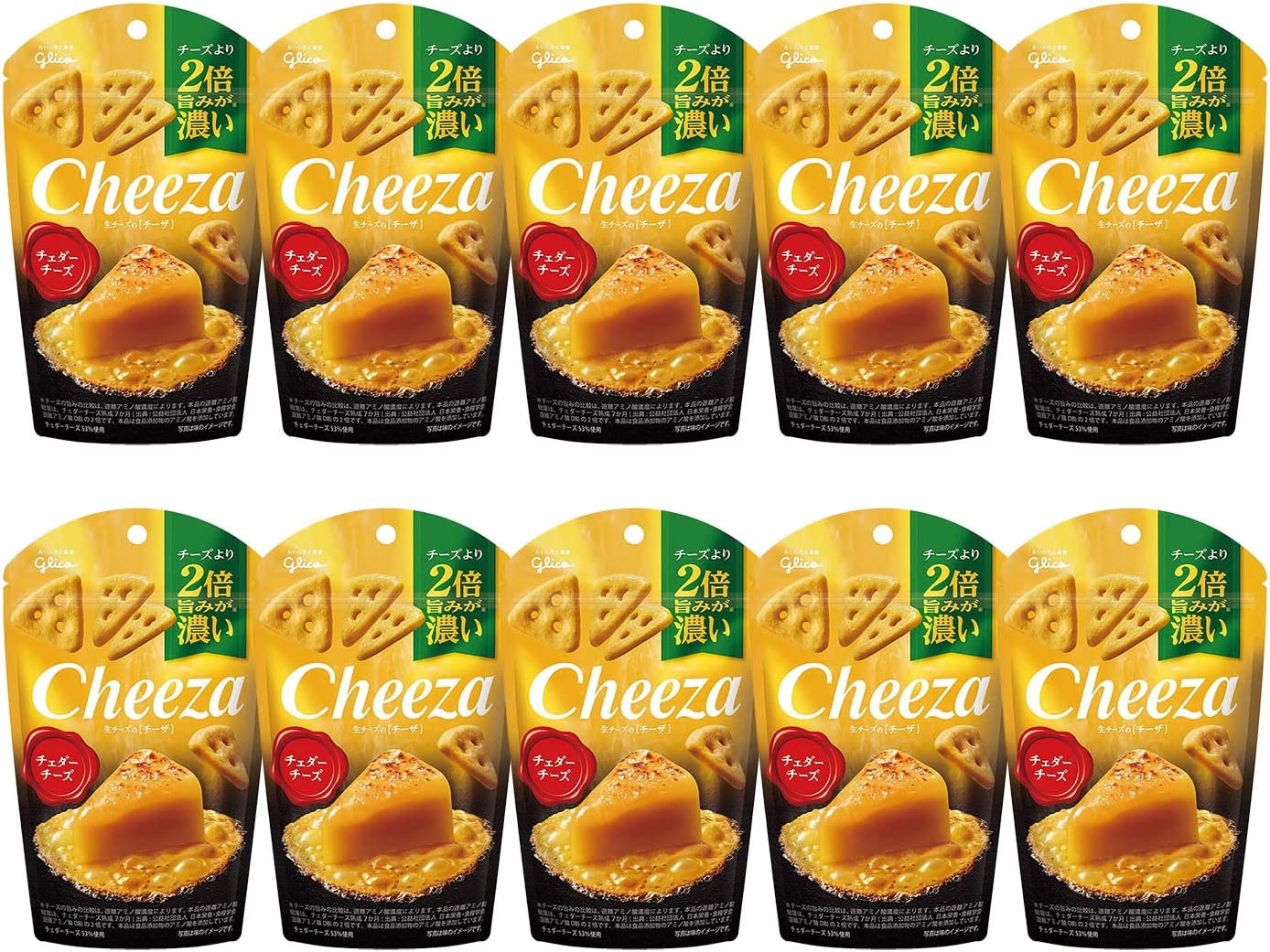 江崎グリコ 生チーズのチーザ チェダーチーズ 40g×10個の商品画像