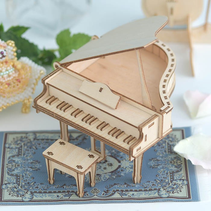 クラフト工作 キット ハンドメイド 手作り インテリア 知育 体験 キット 立体パズル 木製 Ki Gu Mi ピアノ 小物入れ Bm Rooming 通販 Yahoo ショッピング
