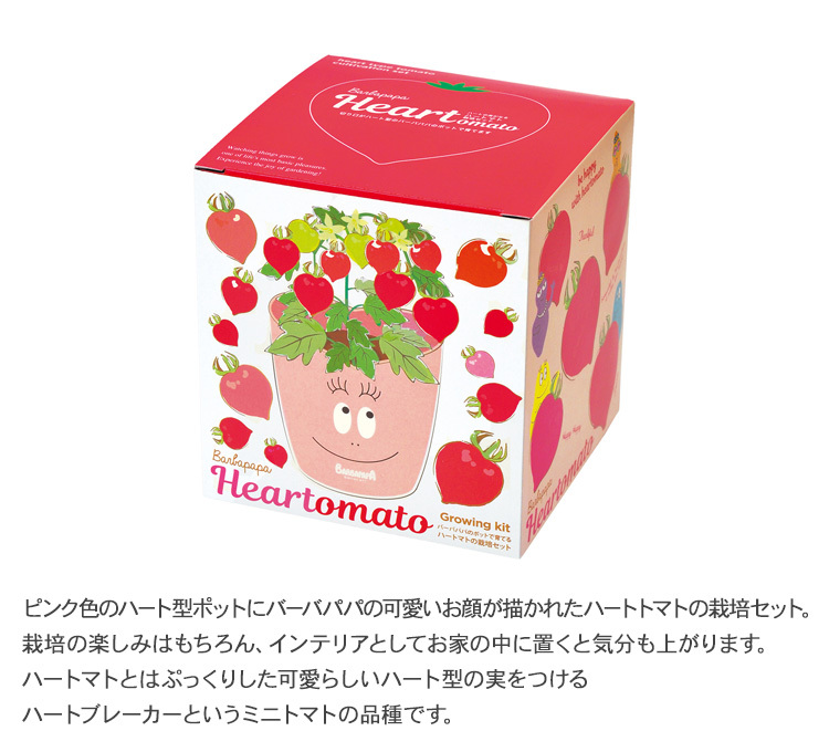 ガーデニング 栽培キット 室内 食育 育てる 家庭菜園 ハーブ 野菜 果物 手作り 工作 キット ハンドメイド 栽培キット バーバパパ ハートトマト栽培セット Bm Rooming 通販 Yahoo ショッピング