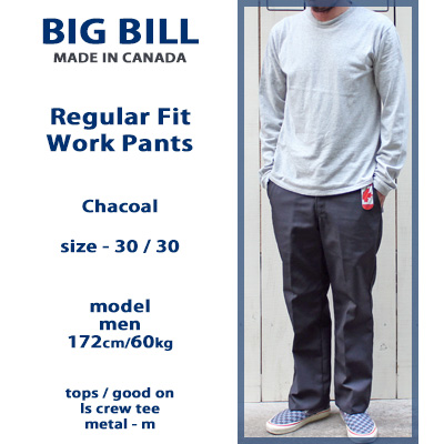 Big Bill Bick Bill постоянный Fit рабочие брюки 3 цвет развитие Regular Fit Work Pants Zip передний 5 карман 
