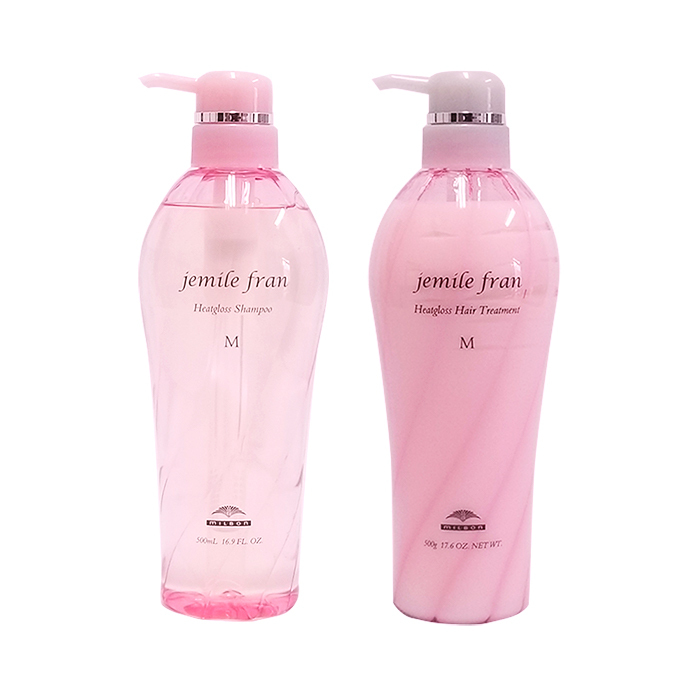 jemile fran ミルボン ジェミールフラン ヒートグロス シャンプーM＆トリートメントセット（500ml＋500g）×1個 ヘア ...