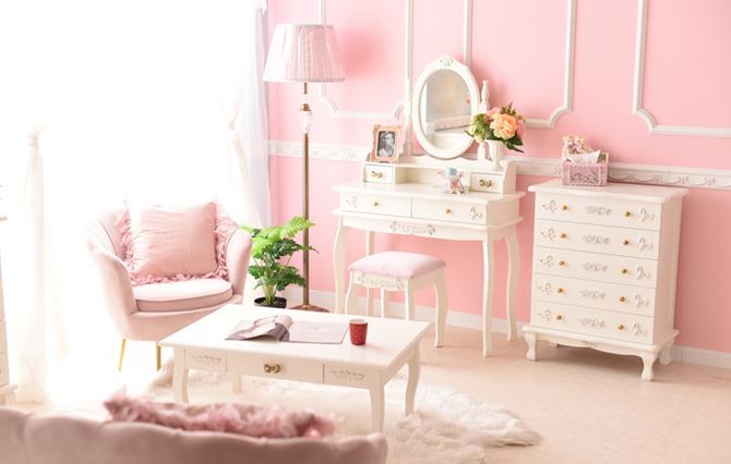 33 割引グレイ系 訳ありセール 格安 女性大人気 可愛い 円型オシャレドレッサー 机 椅子2点セット ドレッサー 鏡台 インテリア 住まい 小物グレイ系 Tiamer Com