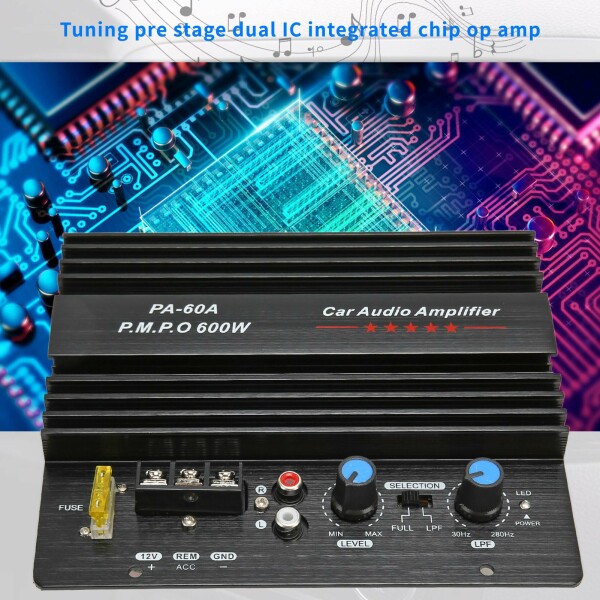  car sound power amplifier board,12V 600W high power low sound subwoofer amplifier board,te.a