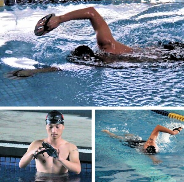  swim paddle water .. swimming .. stroke improvement assistance .. power UP Speed strengthen practice tray ni