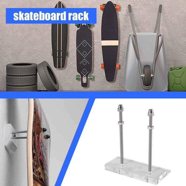 Ahvqevn skateboard hanger 2 piece. ornament deck rack skateboard deck. exhibition . for storage 